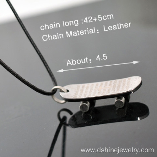 Wax String Neutral Titanium Steel Pendant Man Necklace